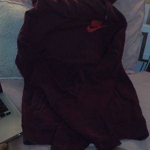 Nike burgundy hoodie